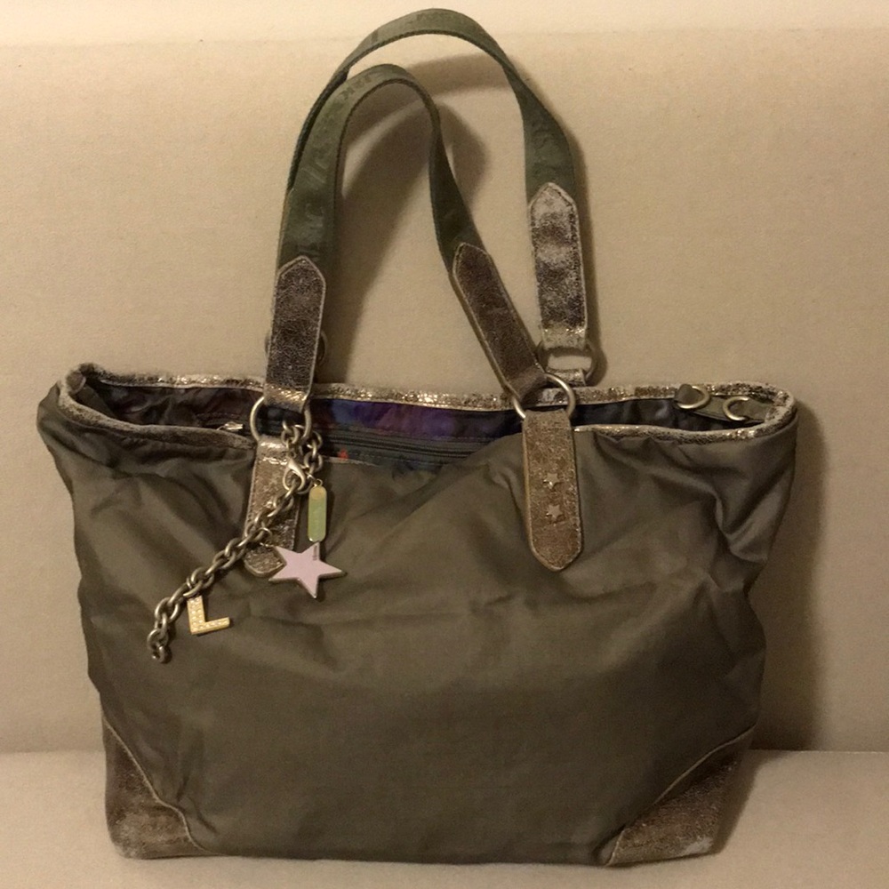 Pre-owned LeSportsac small tote bag army green